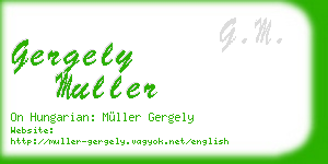 gergely muller business card