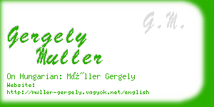 gergely muller business card